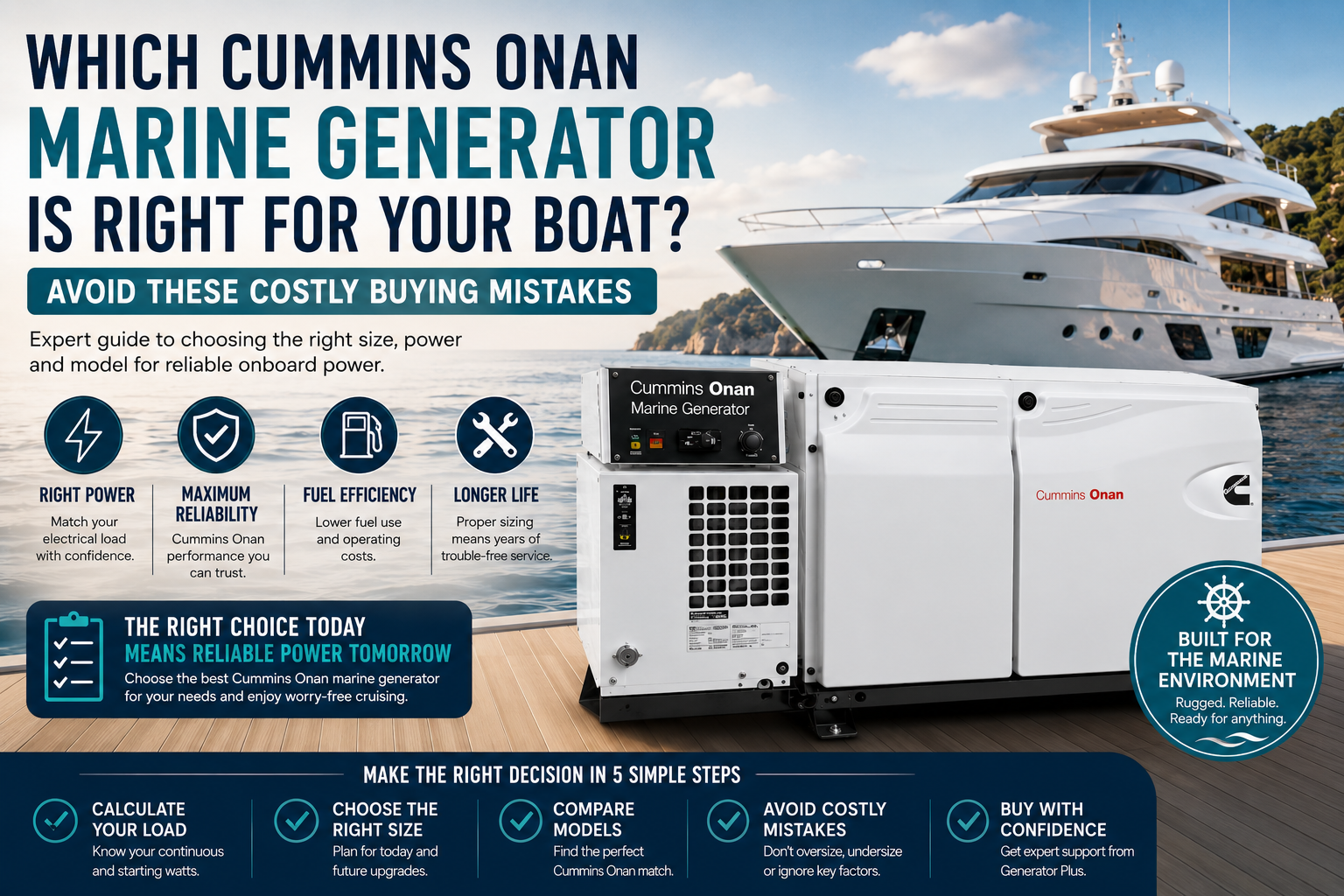best Cummins Onan marine generator